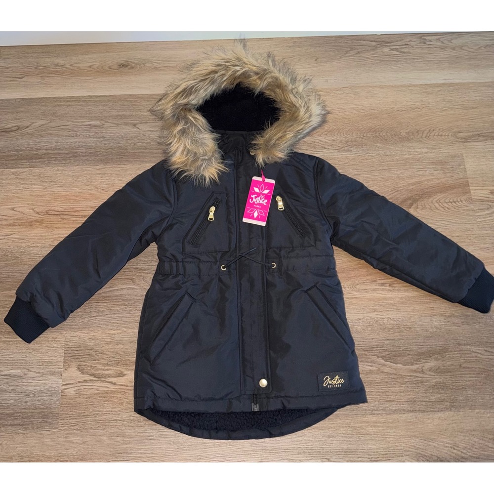Girl canvas parka coat XS 5/6